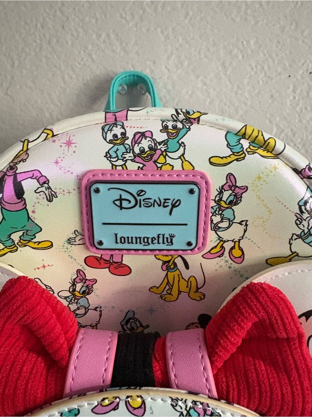 Disney 100 Mickey & Friends Classic AOP Iridescent Mini Backpack & Headband Set - Picture 3 of 8